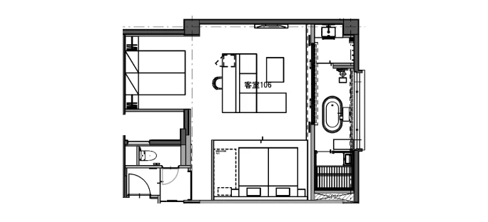 間取り図　デラックスツイン