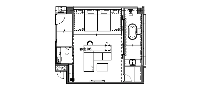 間取り図　デラックスツイン