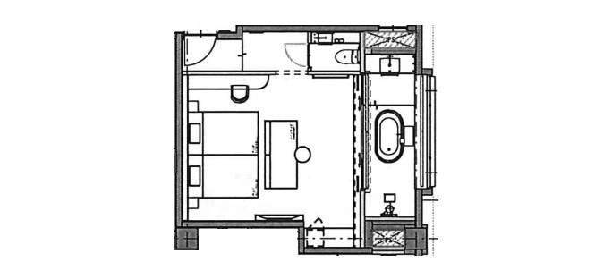 間取り図　スーペリアツインプラスソファーベッド